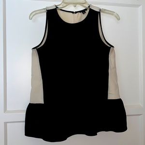 Ann Taylor Small Petite colorblock peplum top